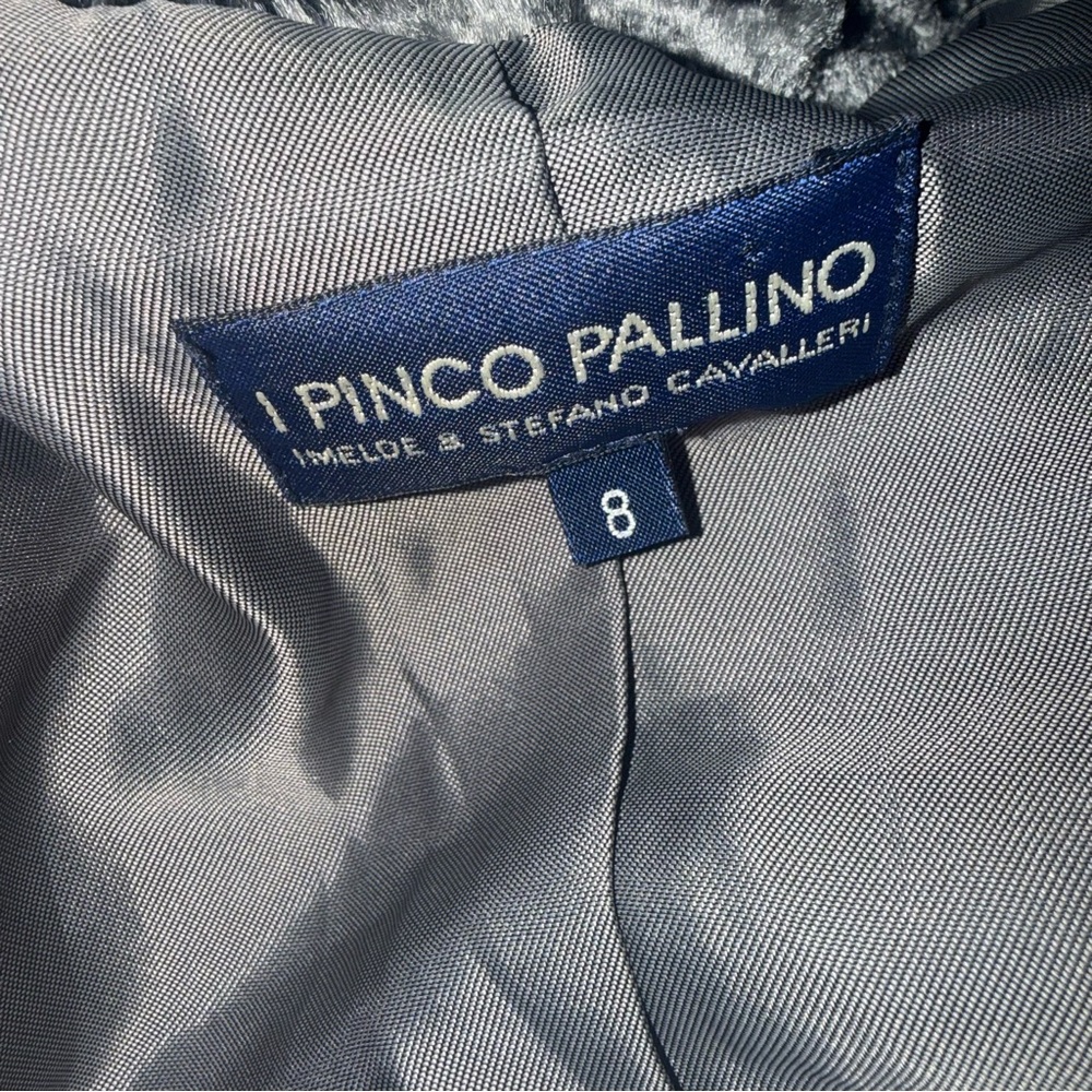 Pinco Pallino Italian Designer Faux Persian Lamb Fur Contemporary Grey Jacket - Picture 6 of 6